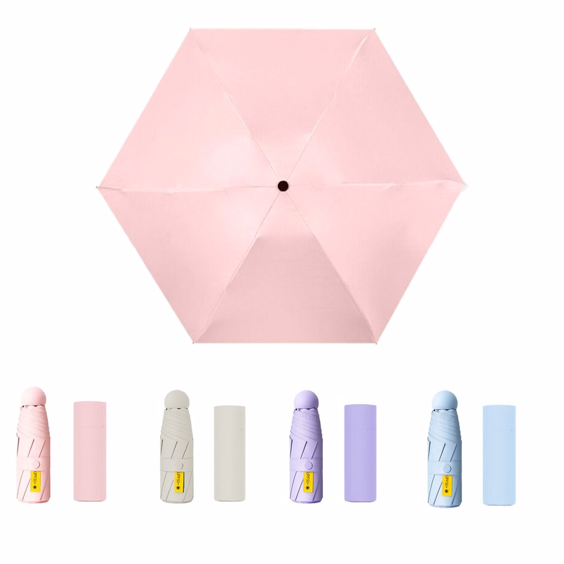 MOQ 50 Foldable Sun And Rain Umbrella