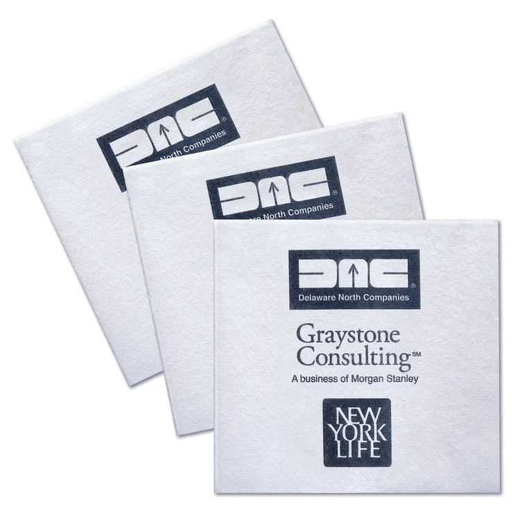 Linen-Feel™ White, Beverage Napkin 1