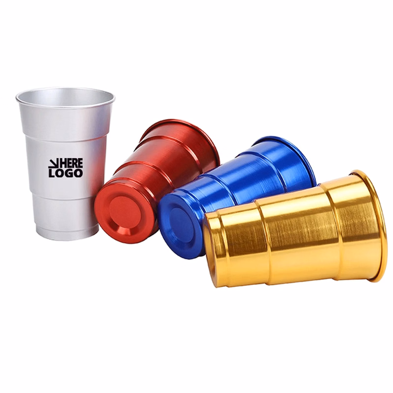 Reusable Aluminum Cups MOQ 100PCS