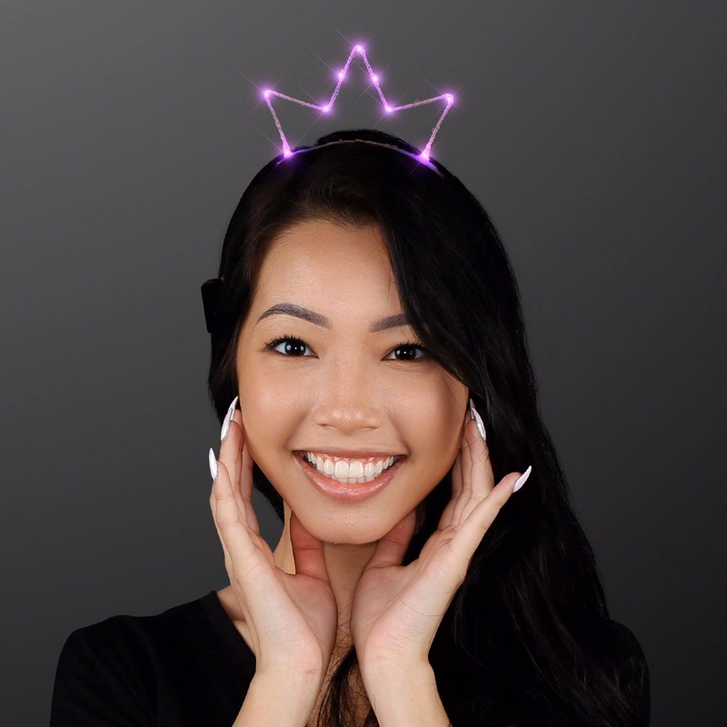 Pink LED starlight Crown Princess Tiara
