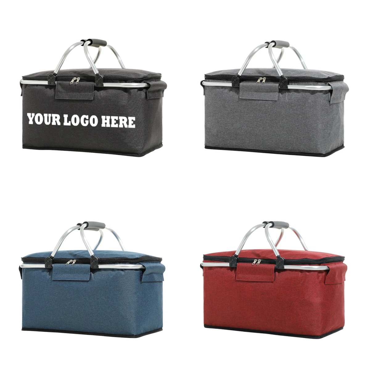 Insulated Lunch Bag With Metal Handle 1
