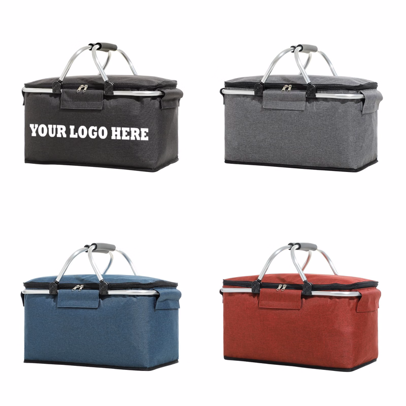 Insulated Lunch Bag With Metal Handle
