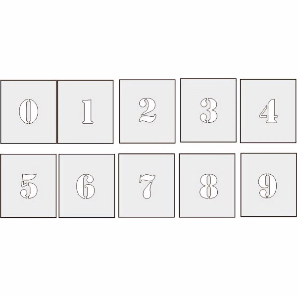 Number Stencil Set