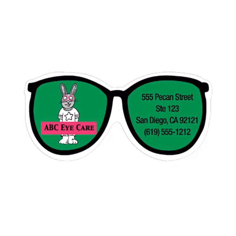 Eye Glasses Stock Shape Vinyl Magnet - 30mil