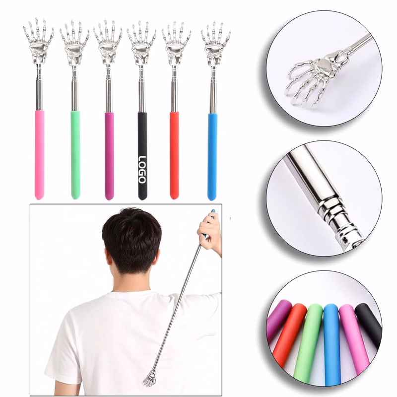 Telescopic Stainless Steel Skeleton Back Scratcher