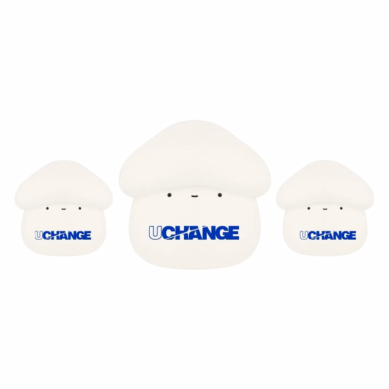 USB Rechargeable Silicone Mushroom Night Light For Nursery