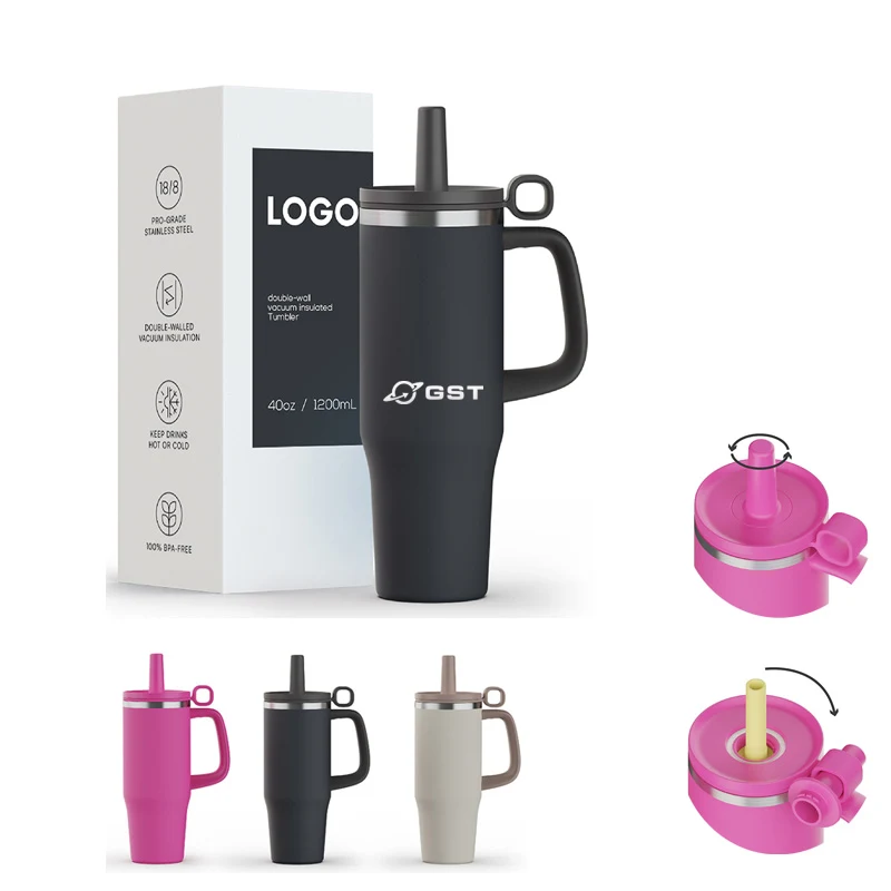 40oz Stainless Steel Insulated Water Bottle, custom water bottle with logo imprint 1