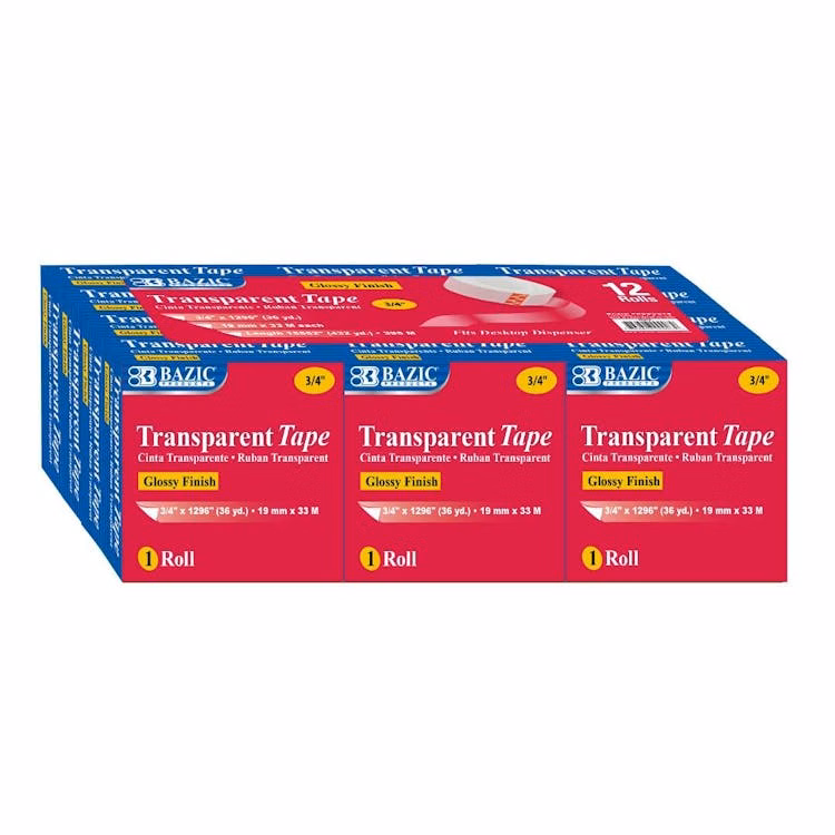 Transparent Tape Refills - 3/4" x 1296"