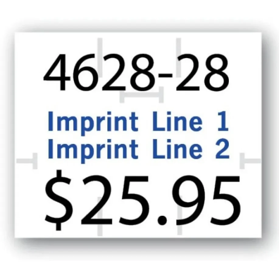 Pricing Labels - White Monarch 2-Line 1