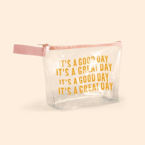 CLEAR VINYL BAG WITH HAND STRAP
