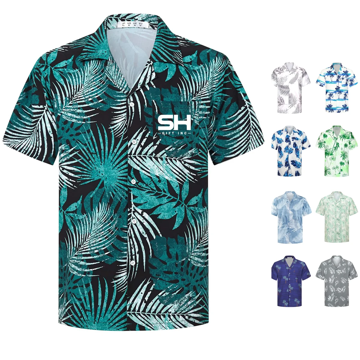 Tropical Print Beach Polyester Shirt 1