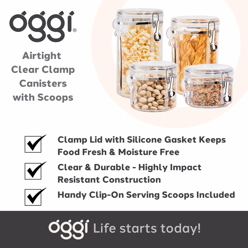 Ultra-Seal Clear Acrylic Food Canister - Kitchen Essential