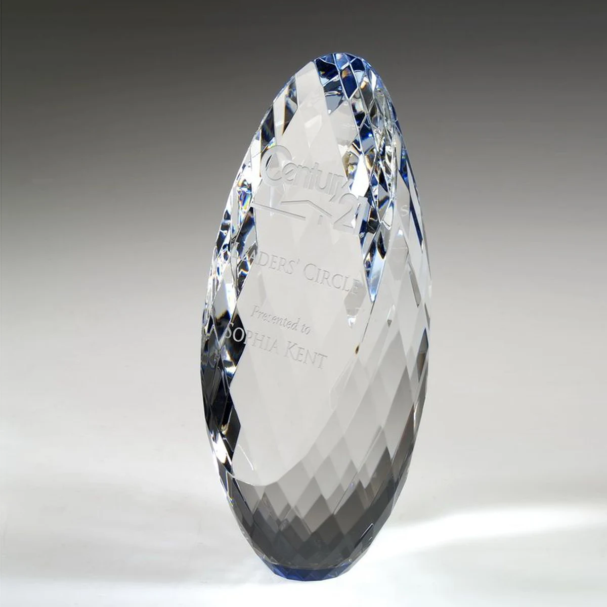 5 1/4" Crystal Award-Gem-Cut Ellipse_D084CA 1