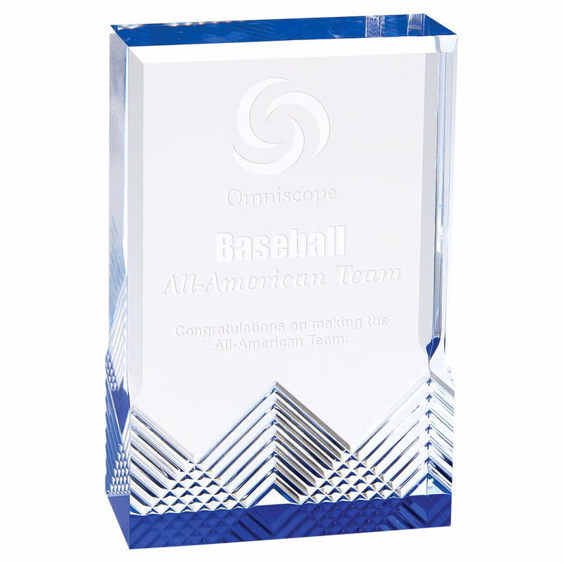 3.5" x 5" Blue Apex Mirage Acrylic Award