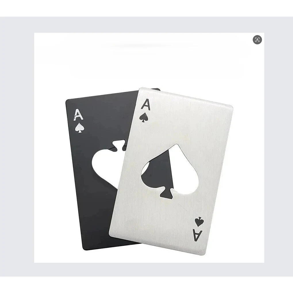 Stainless Steel Poker Shape Credit Card Bottle Opener 1