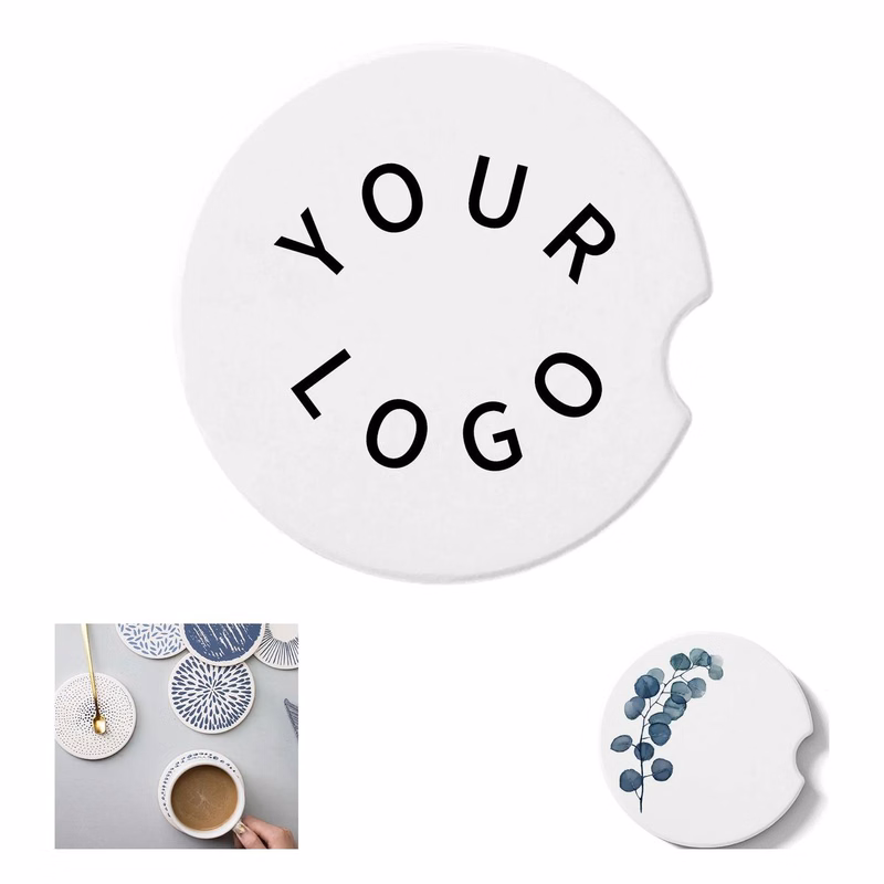 Round Ceramic Coaster for Car Drink Holders