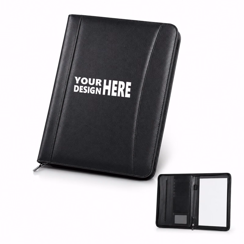 PU Leather Zipper Portfolio