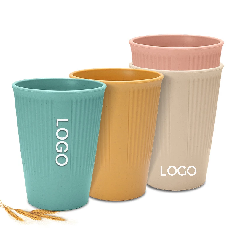 Reusable Wheat Straw Cup Unbreakable Travel Gargle Cup 1