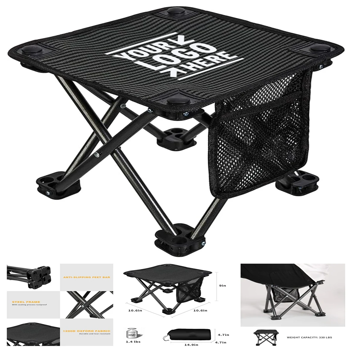 Outdoor Sport Backpacking Lightweight Portable Compact Small Camping Folding Stool With Pocket 1