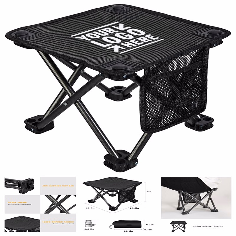 Outdoor Sport Backpacking Lightweight Portable Compact Small Camping Folding Stool With Pocket