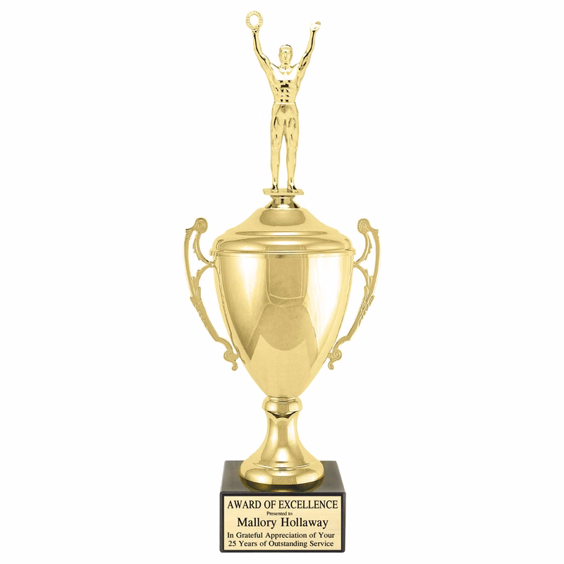 Grand Series Metal Cup With Lid And Figure