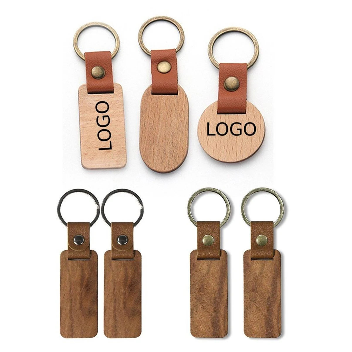 Eco Friendly Custom Engraved Wood Keychain 1