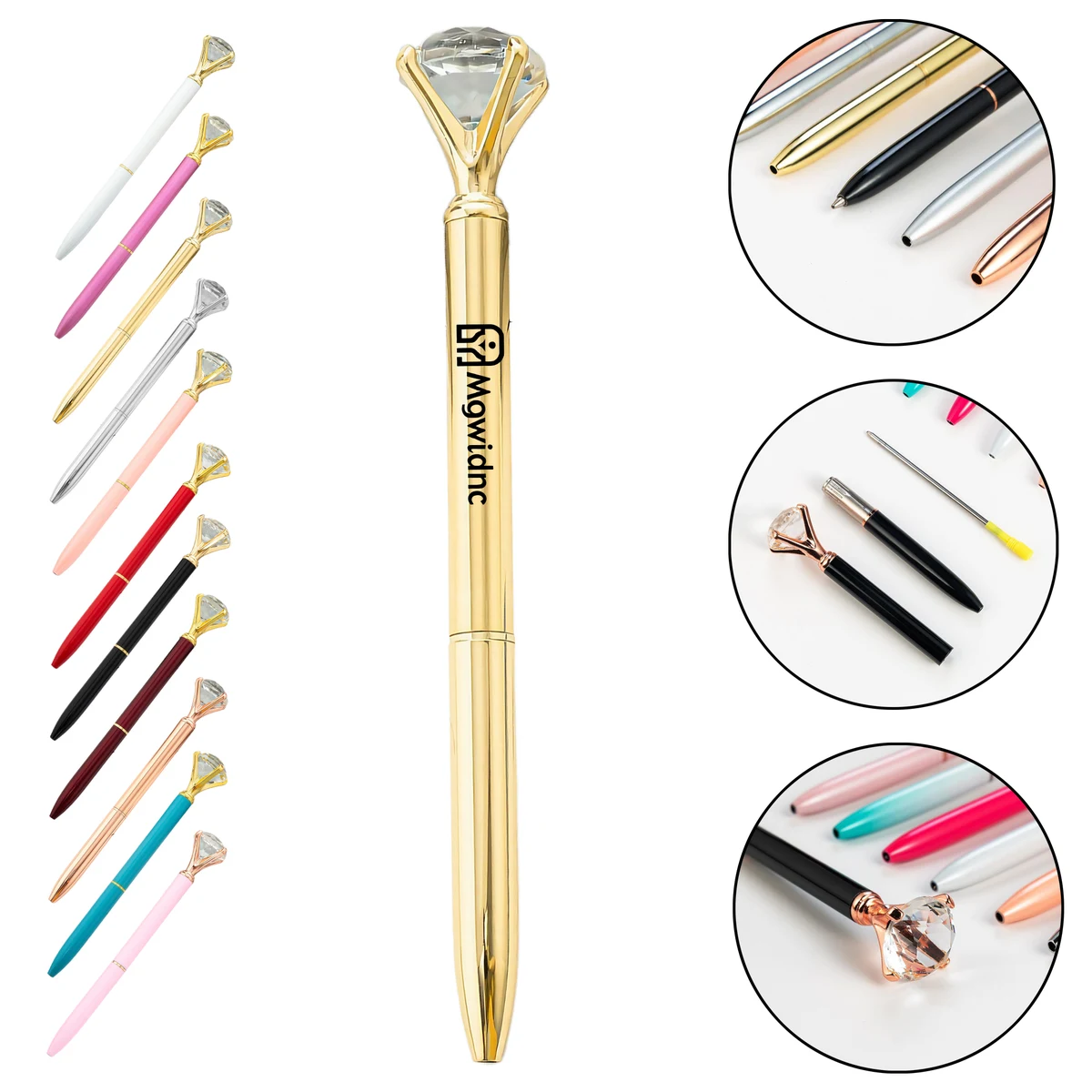 Creative Diamond Plastic Ballpoint Pen - Neutral Ad Gift 1