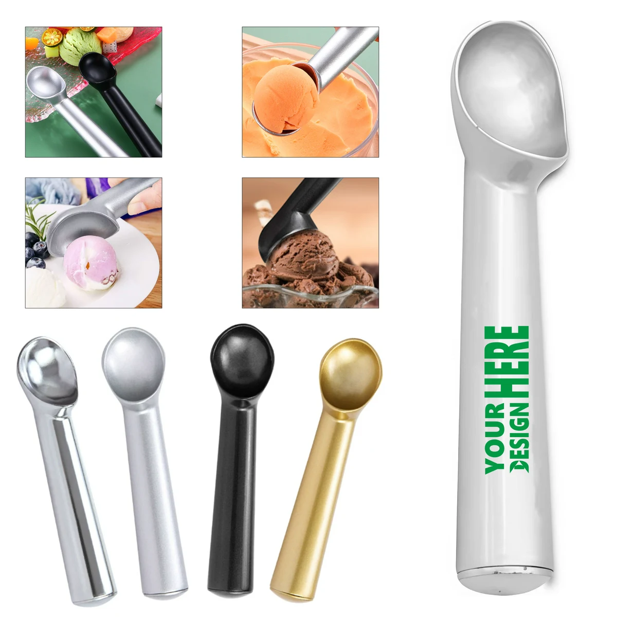 Aluminum Alloy Dessert Spoon for Ice Cream 1