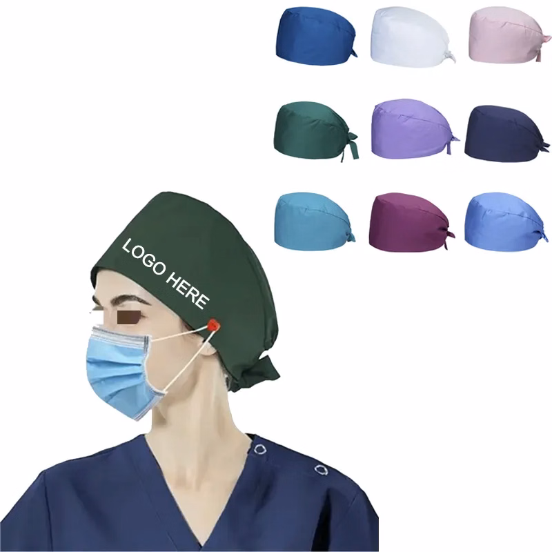 Nurse Scrub Cap With Buttons