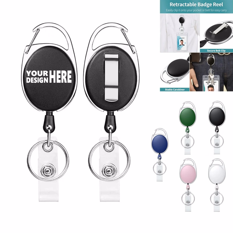 Retractable Badge Reel for Holder Keychain