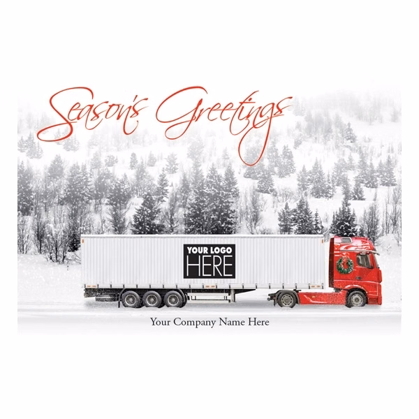 On the Road Transportation Holiday Logo Cards