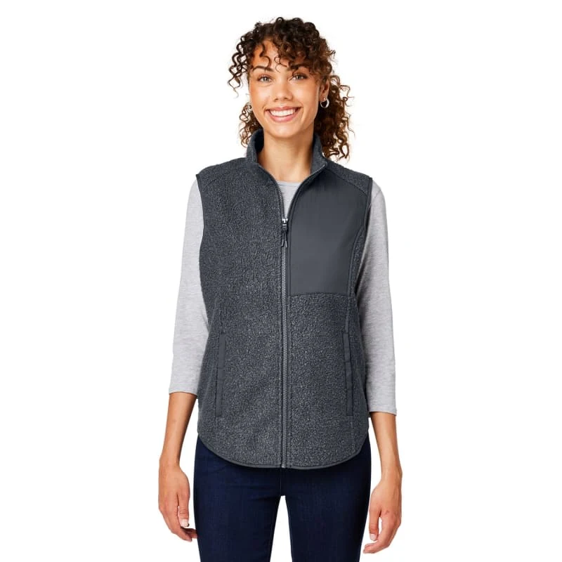 North End Ladies' Aura Sweater Fleece Vest 1