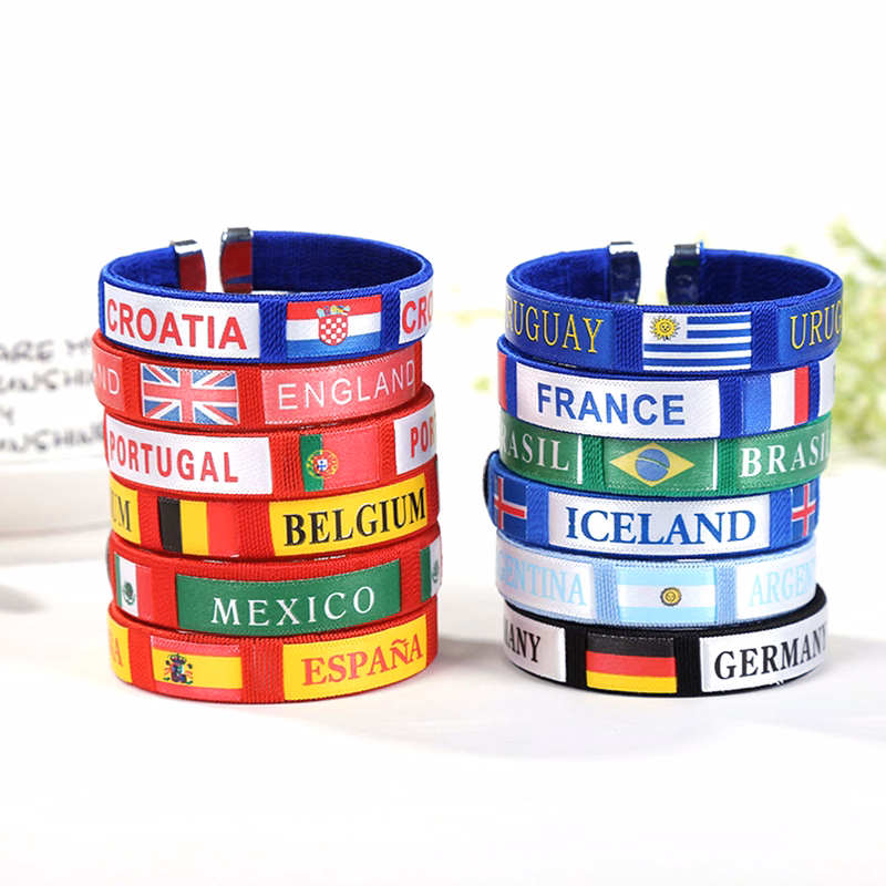 Qatar World Cup National Flag Woven Wristband