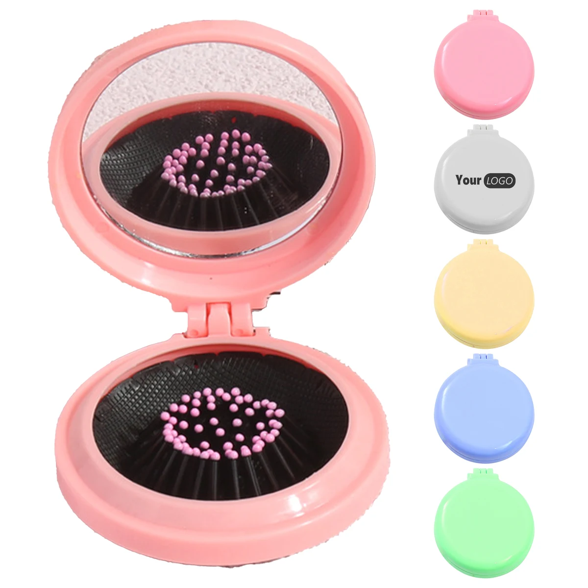 Plastic Versatile Air Cushion Massage Comb With Built-In Mirror 1