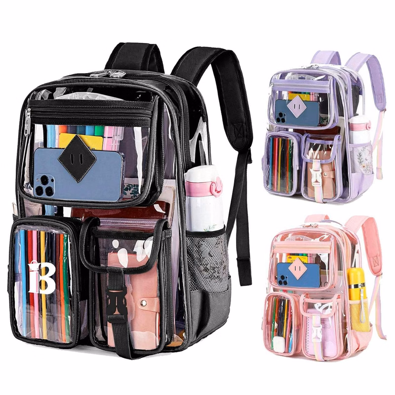 Large Capacity PVC Clear Backpack