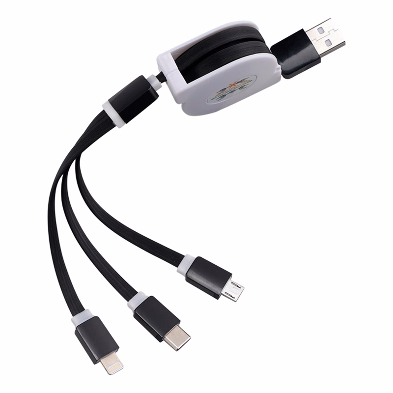 Retractable 3-in-1 Multi Charging Cable