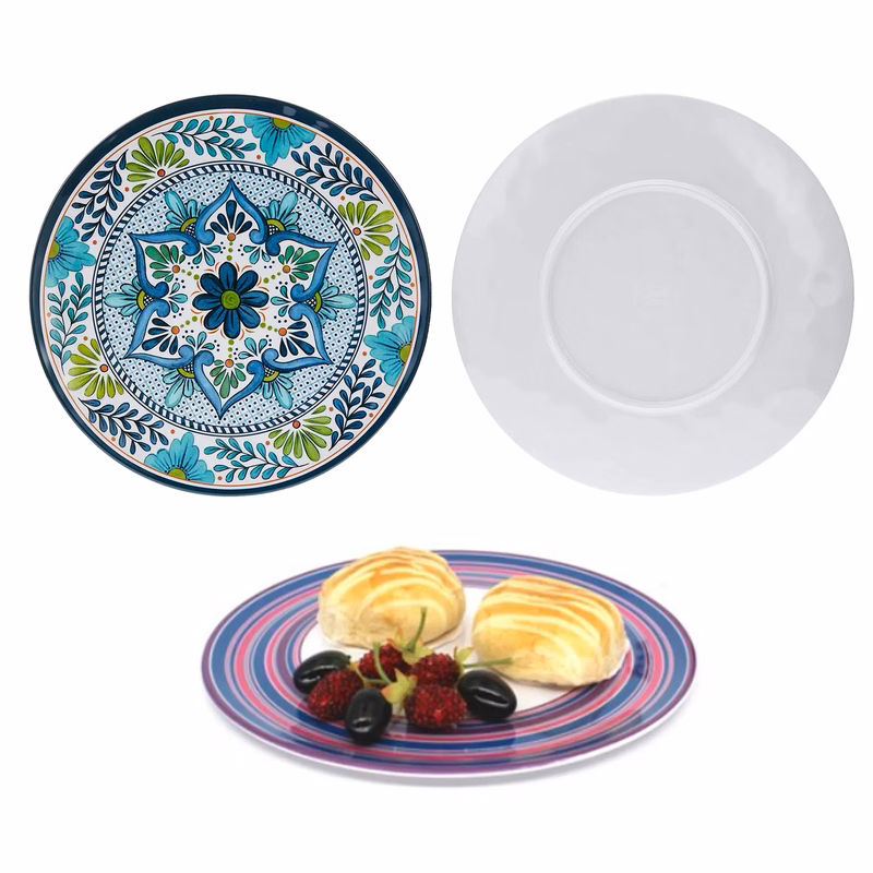 Full Color Reusable 10" Melamine Dinner Plates