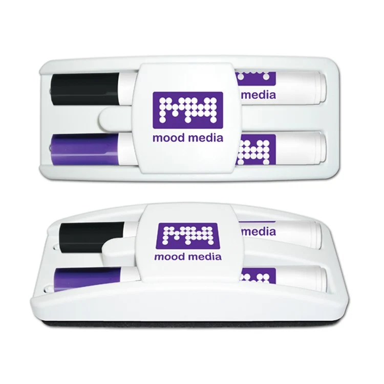 Dry Erase Gear Dry Erase Marker & Eraser Set - Black & Purple 1