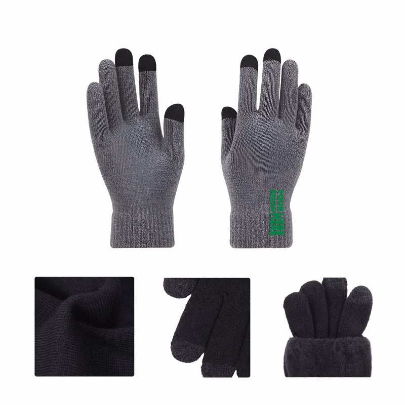 MOQ50 Custom Knitted Touchscreen Gloves For Phones