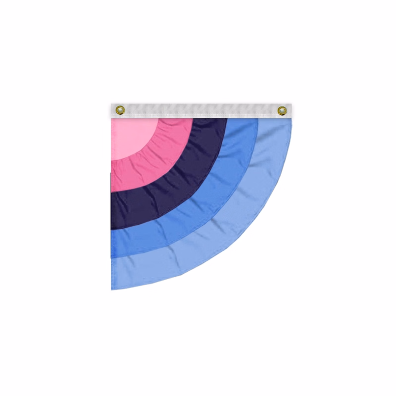 3'x3' Omnisexual Pleated Half Fan- Right Side