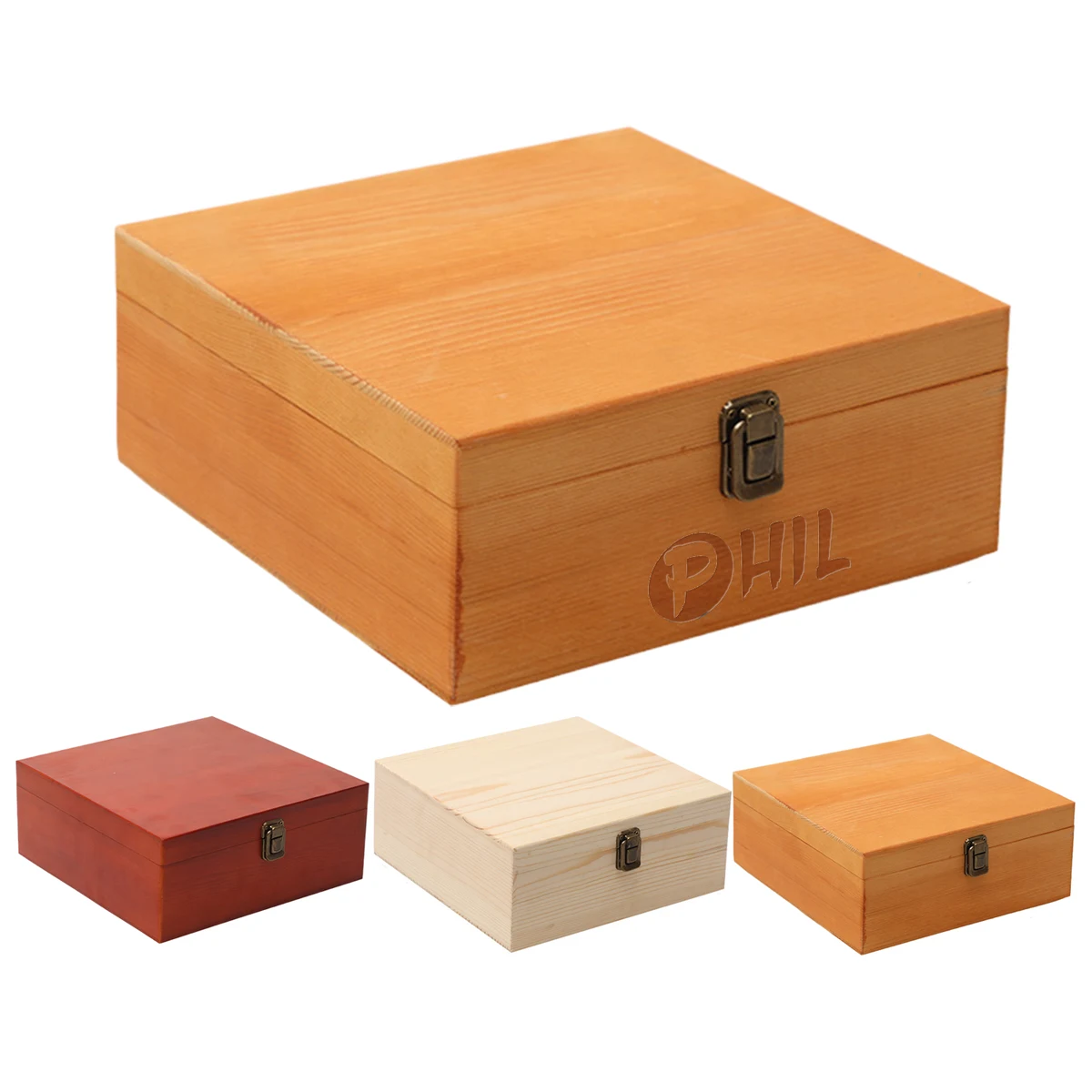 Elegant solid wood storage box 1
