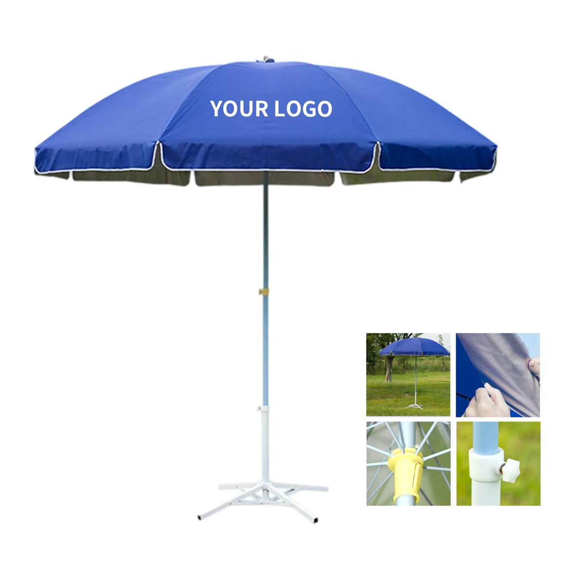 Windproof 52-Inch Outdoor Sun Umbrella with Full Color Logo 1