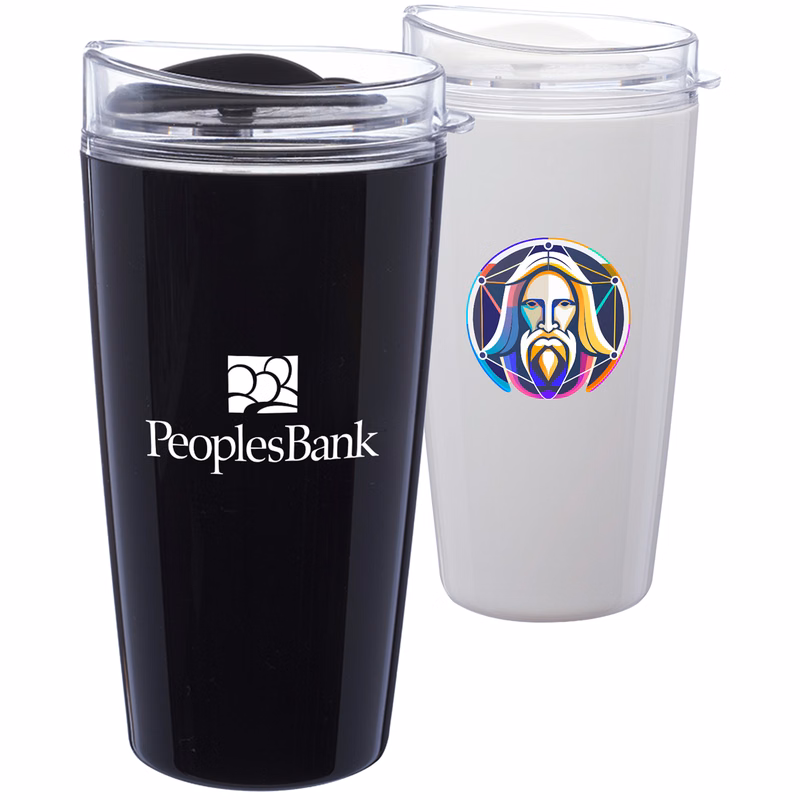 16 oz. Verano Plastic Coffee Tumblers w/ Custom Imprint