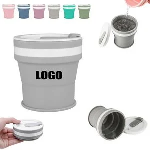 350ml Silicone Collapsible Cup With Slide Lid 1