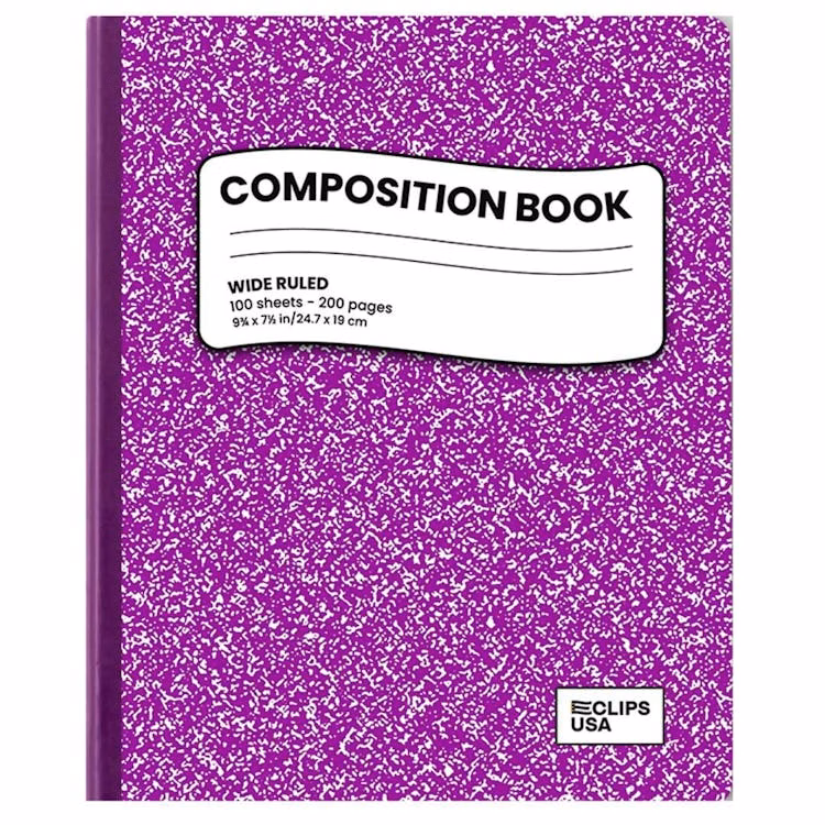 Marbled Composition Notebook - 100 Sheets Purple