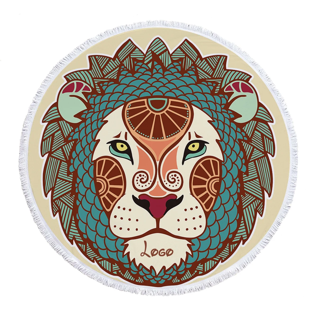 The Zodiac Printing Round Beach Towel With Tassels 1
