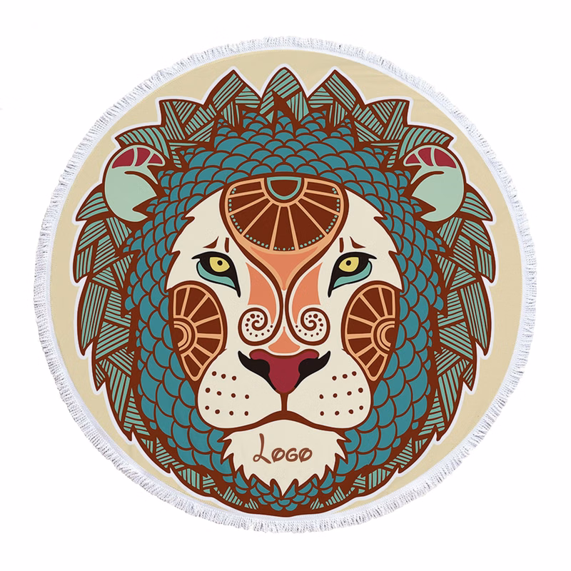 The Zodiac Printing Round Beach Towel With Tassels