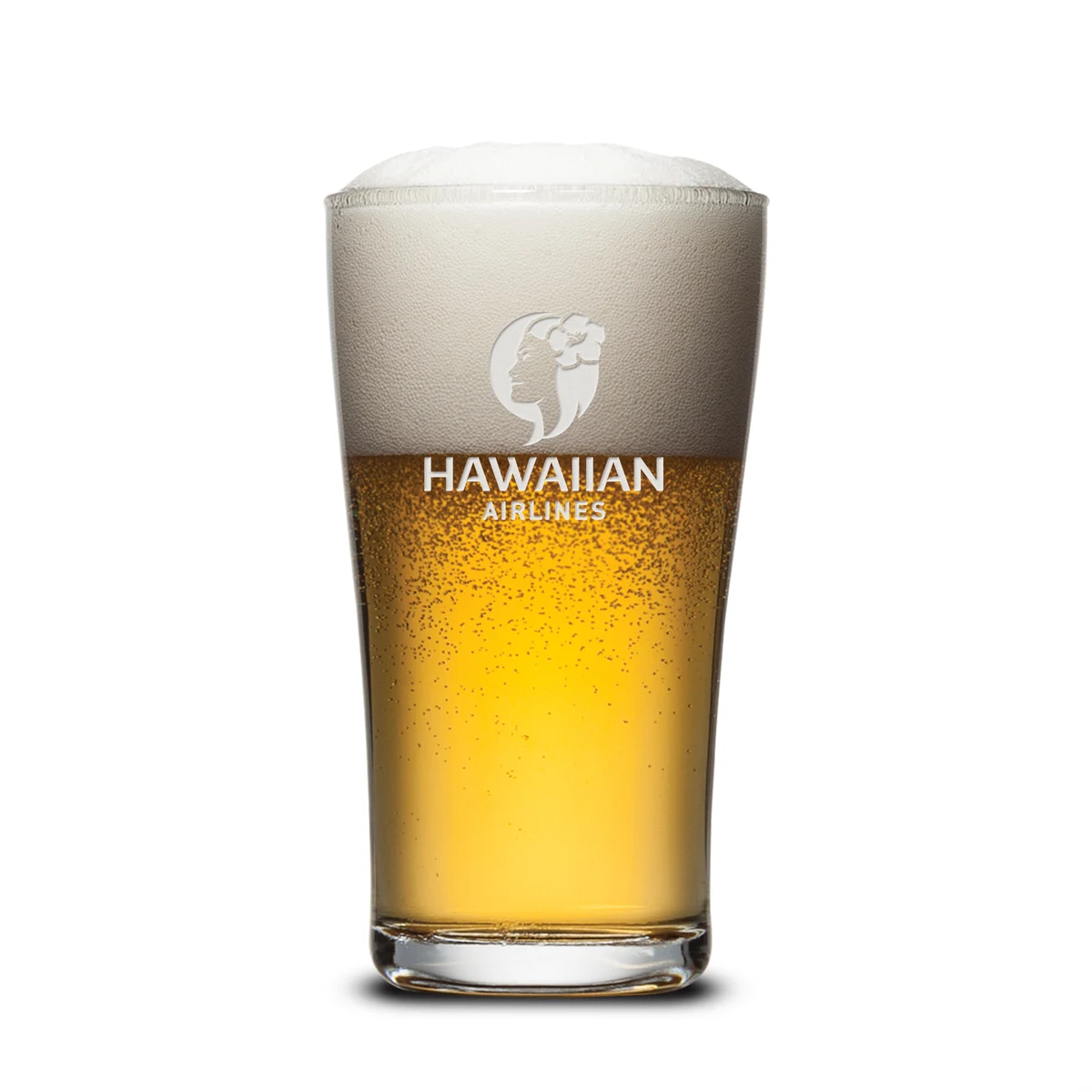 Caldecott Beer Glass - Deep Etch, custom glassware with logo imprint 1