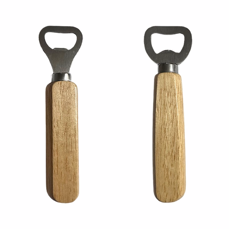 Stainless Opener with Wooden Handle