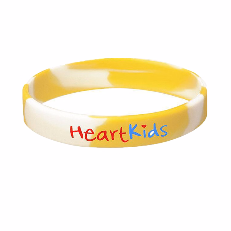 1/2 Inch 100% Silicon 2-color Mixed Color Bracelet